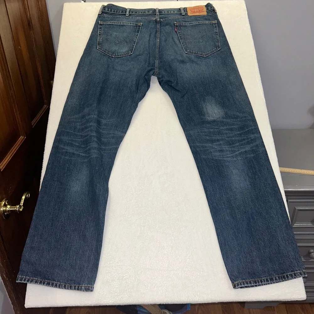 Levi's 505 Regular Fit Jeans Mens 40x32 Blue Denim Straight Leg Work Casual